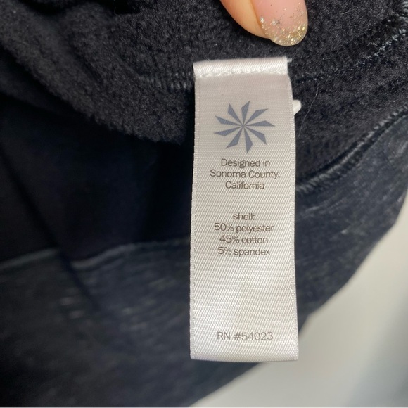 Athleta Stronger Long Long COZY Hoodie black/charcoal Multi zip front Size S - Picture 9 of 10